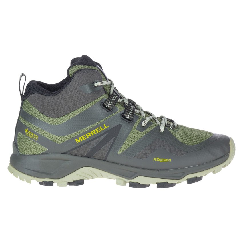 Chaussures Randonnée Merrell MQM Flex 2 Mid GORE-TEX Vert Olive/Grise Homme | W.T.QKIE